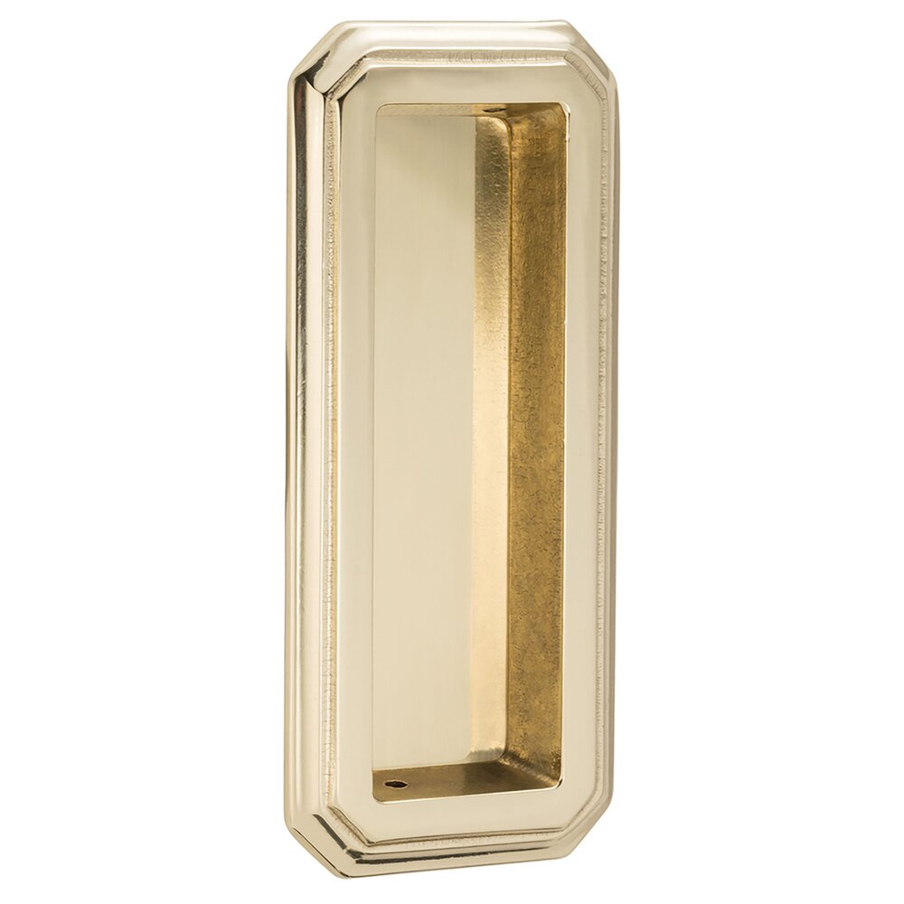 Traditional Flush Pull in Polished Brass Lacquered