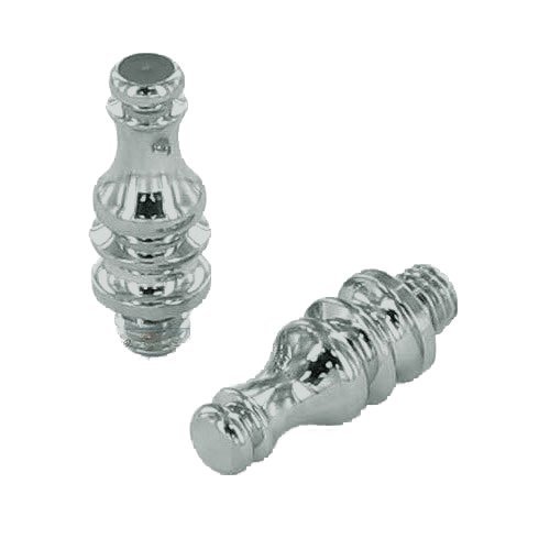 Pair of Steeple Finials in Polished Chrome