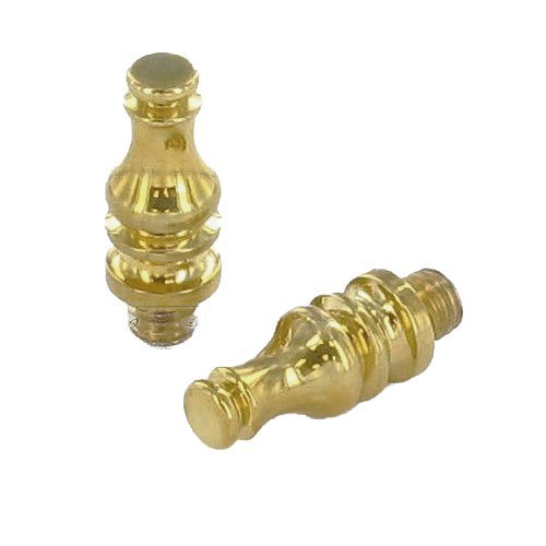Pair of Steeple Finials in Polished Brass Lacquered