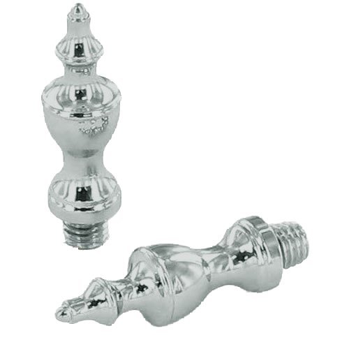 Pair of Urn Finials in Polished Chrome