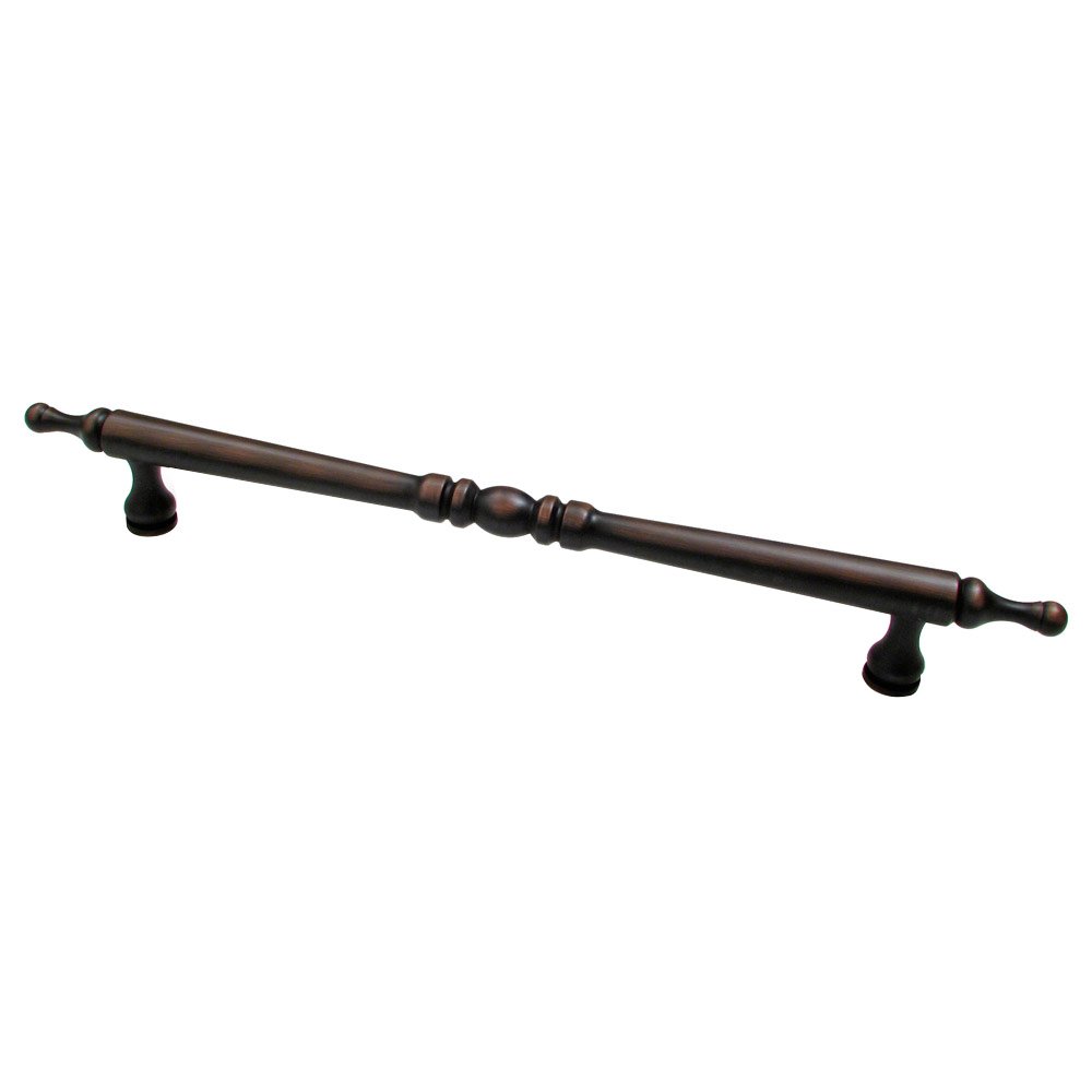 12" Centers Beaded Oversized Pull with Detailed Ends in Brushed Oil Rubbed Bronze