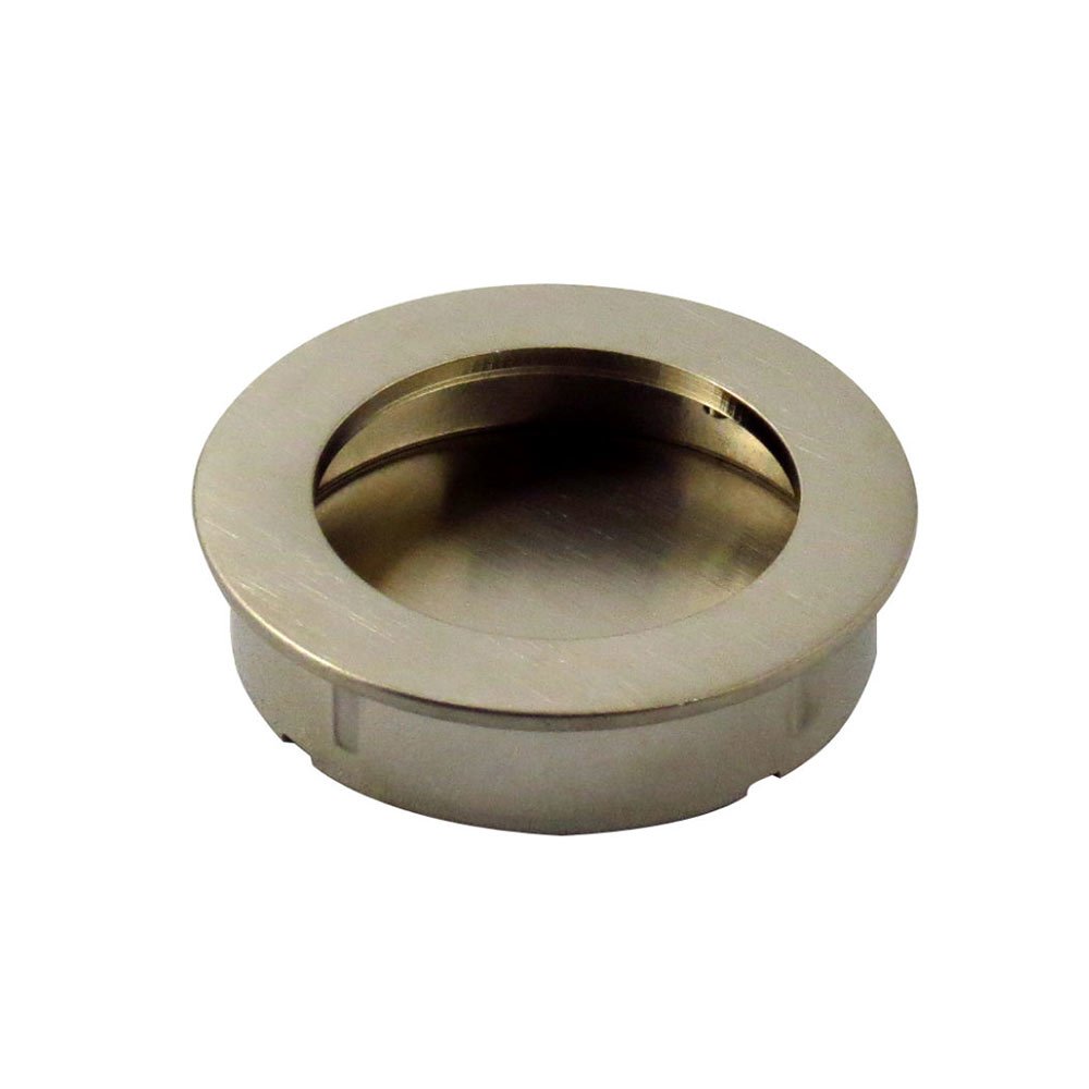 2 3/8" Round Recessed Pull In Brushed Nickel