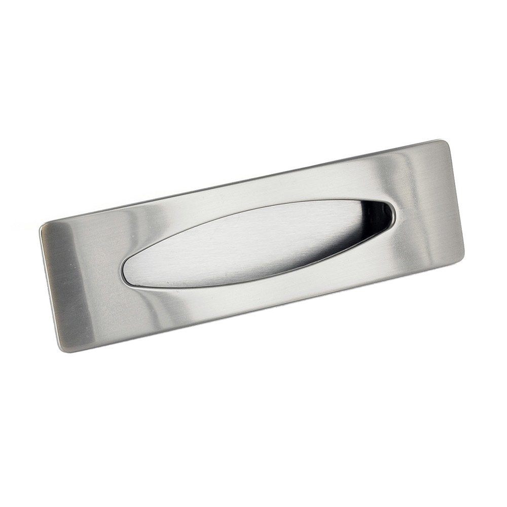 3 3/4" Centers Recessed Pull In Brushed Nickel
