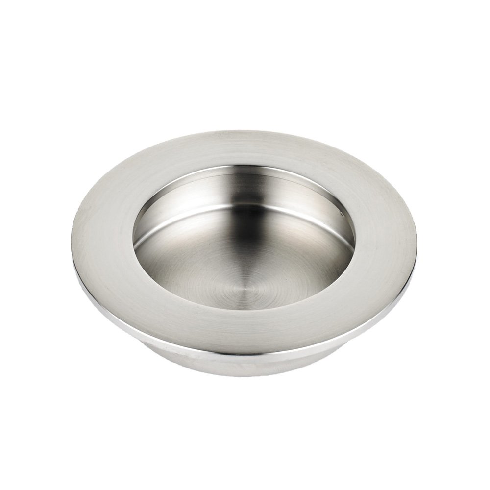 2 3/4" Round Contemporary Recessed Pull in Brushed Nickel