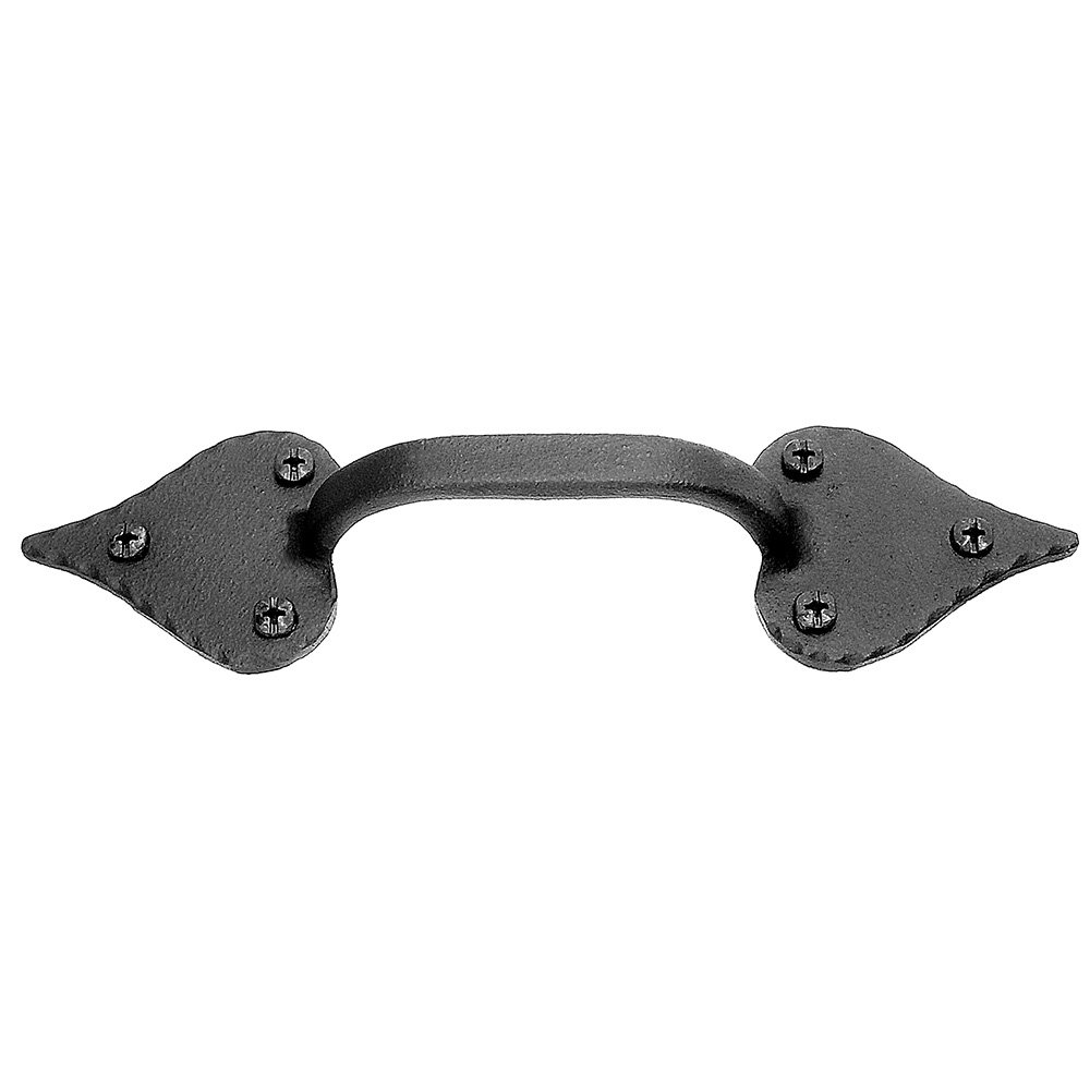 9" Heart Front Mount Pull in Black