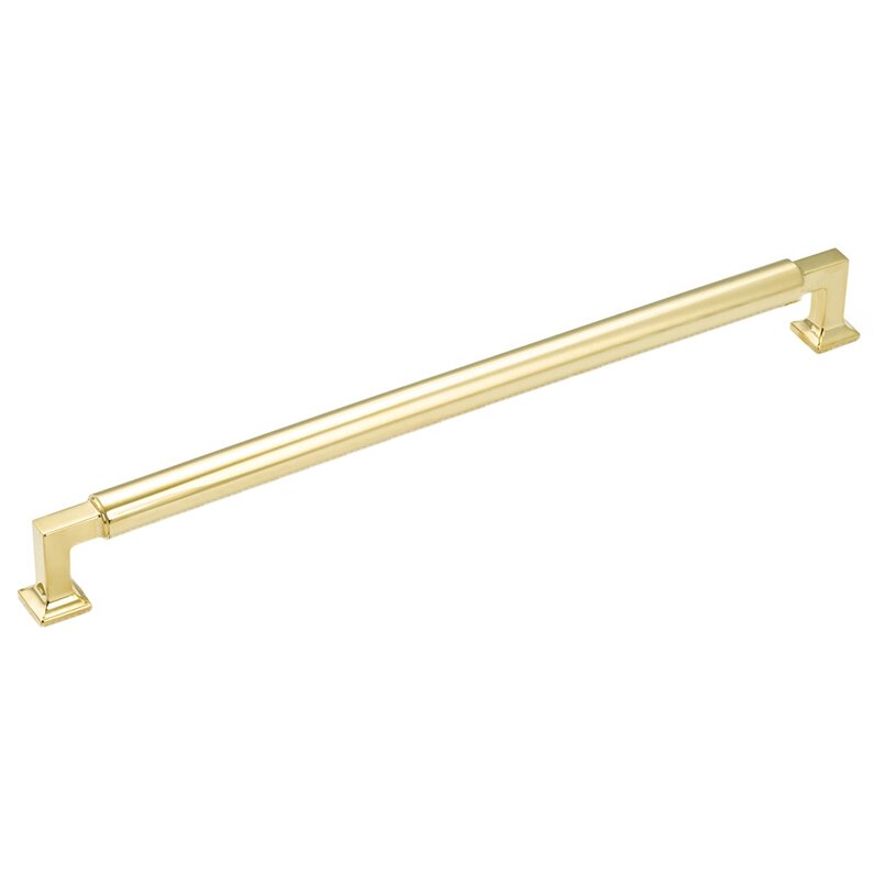 12" Centers Concealed Pull in Unlacquered Brass