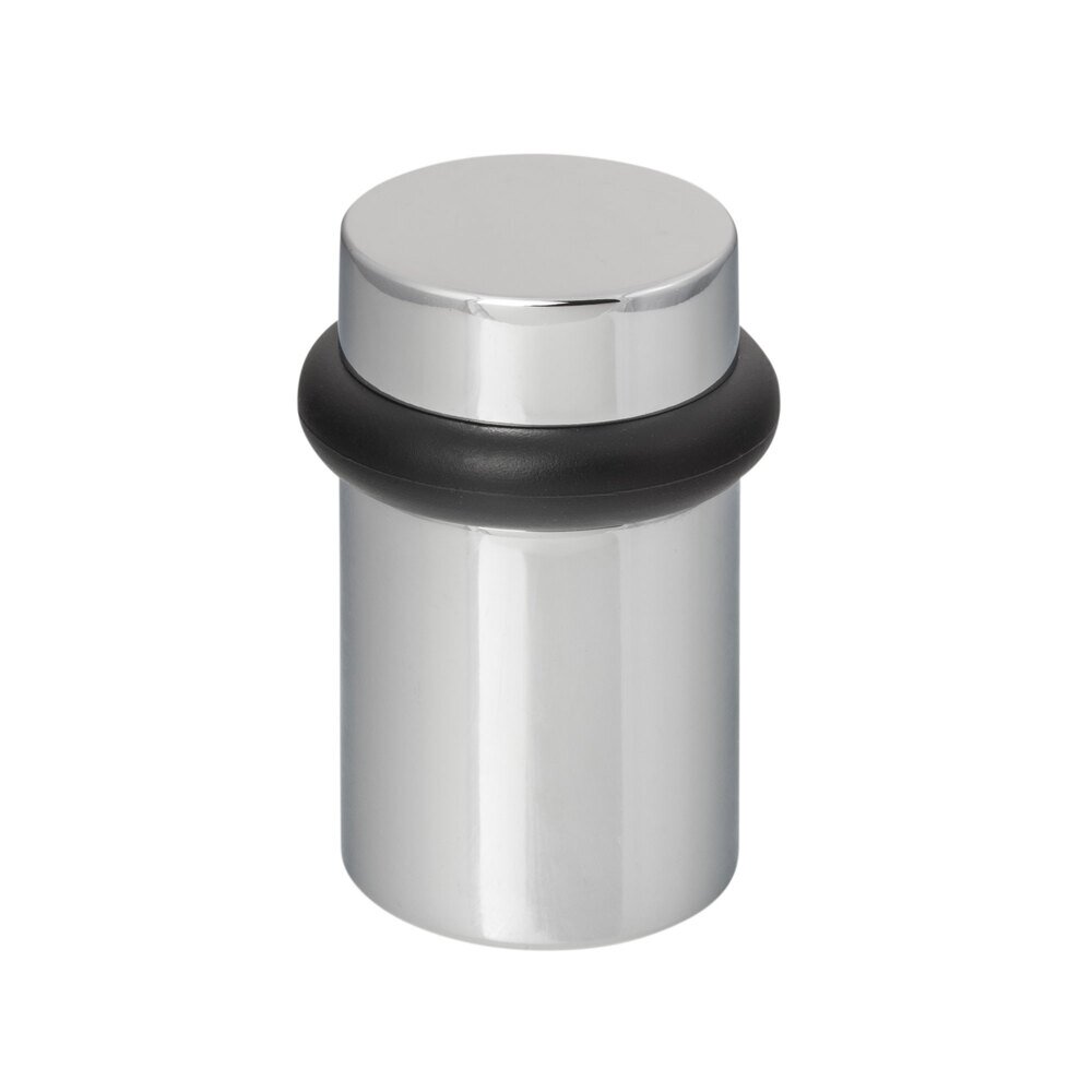 Cylindrical Floor Stop in Polished Chrome