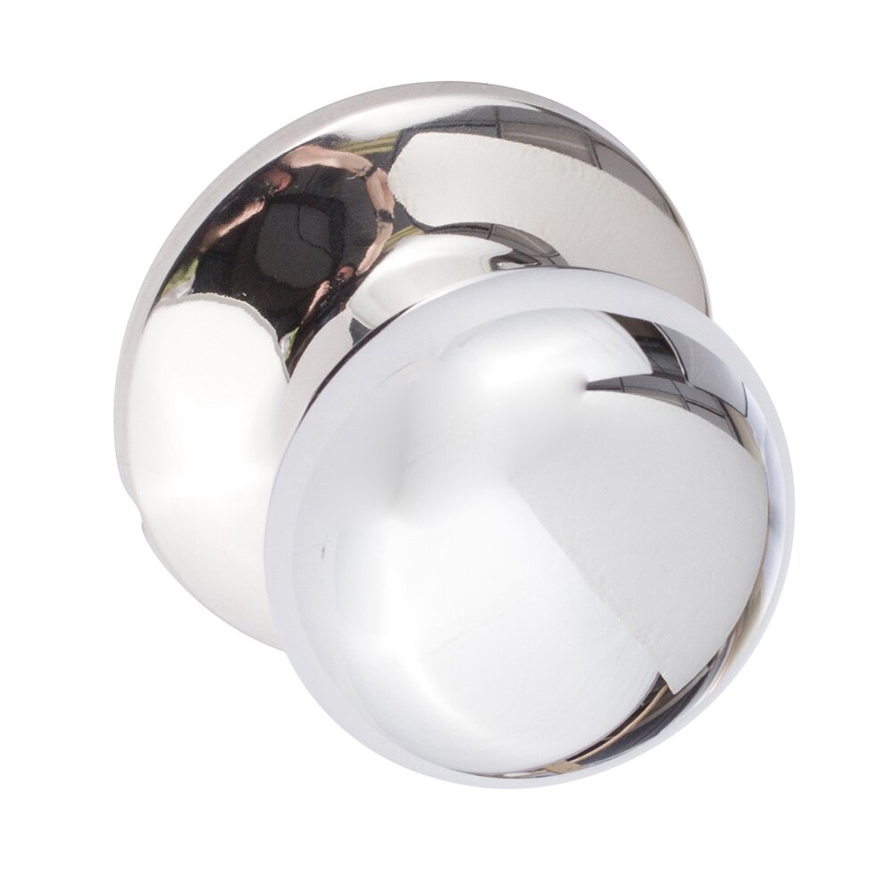 Durango Passage Door Knob with Round Rosette in Polished Chrome