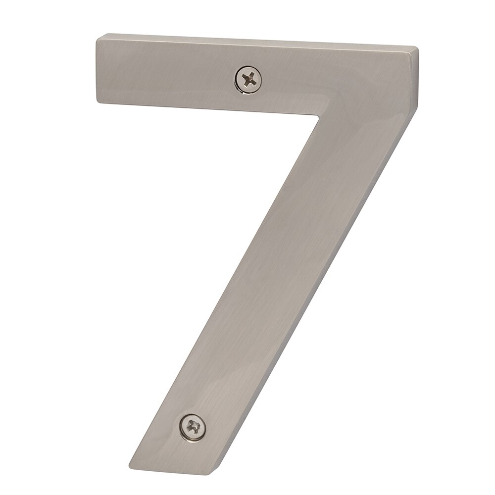 #7 5" Zinc House Number in Satin Nickel