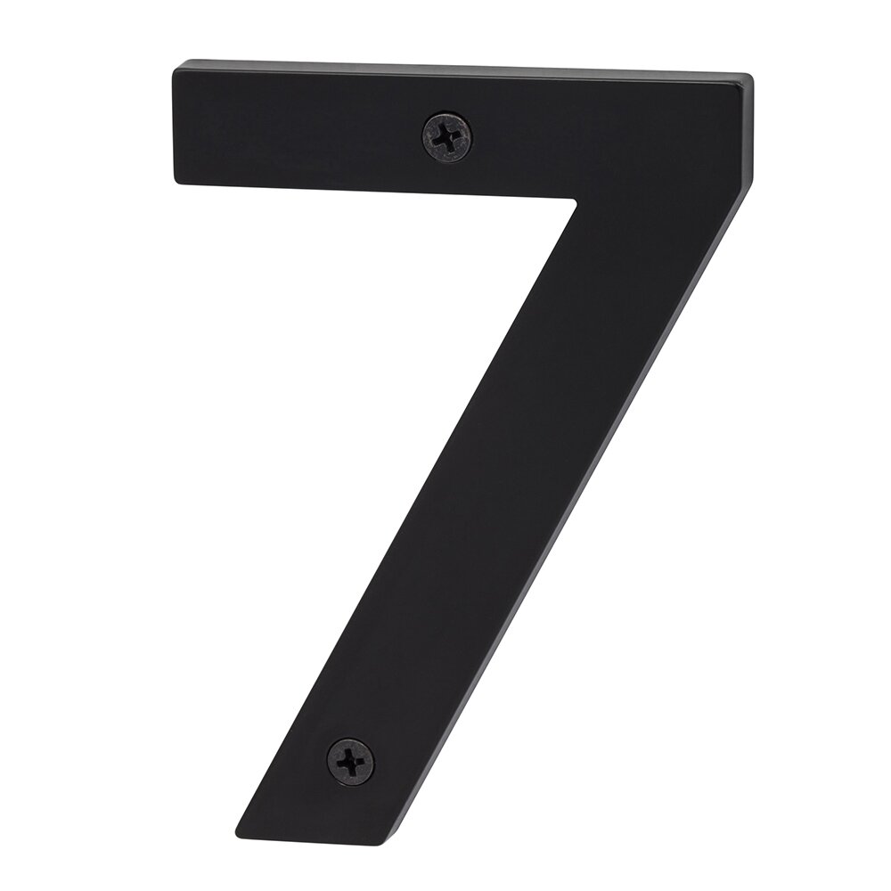 #7 5" Zinc House Number in Flat Black