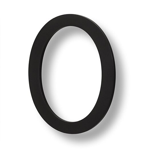 #0 6" Floating House Number in Flat Black