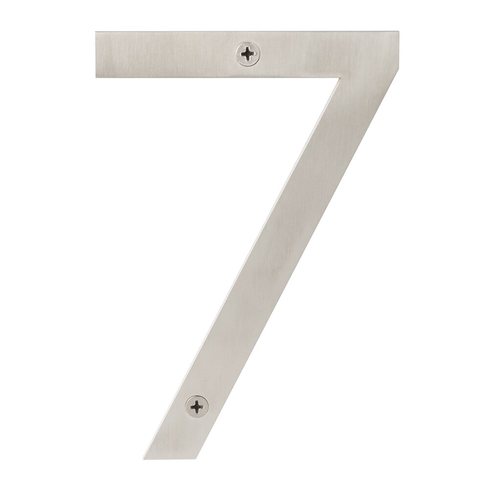 #7 6" Stainless Steel House Number in Satin Stainless