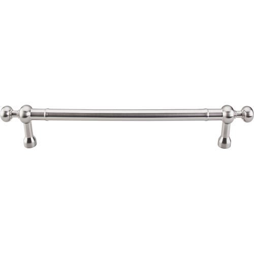 Oversized 12" Centers Door Pull in Brushed Satin Nickel 15 1/8" O/A
