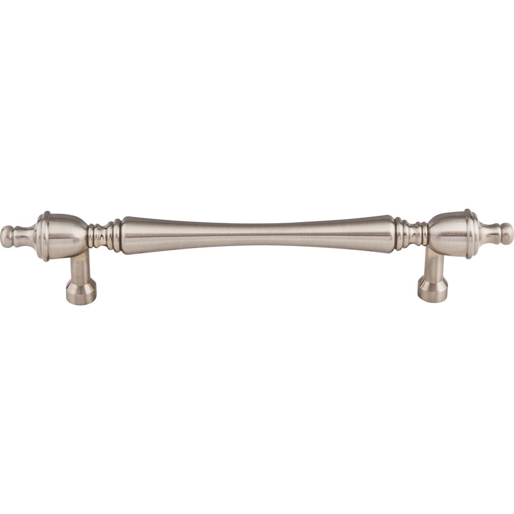 Somerset Finial 7" Centers Bar Pull in Brushed Satin Nickel