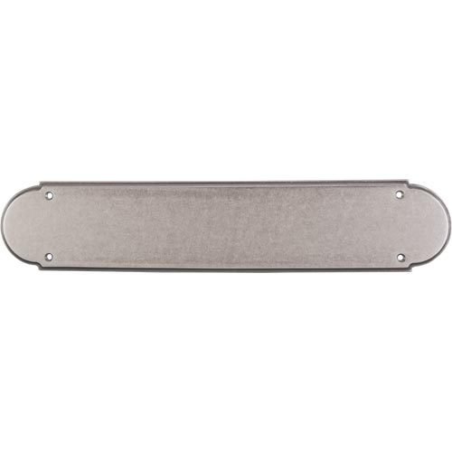 Non-beaded Push Plate in Pewter Antique