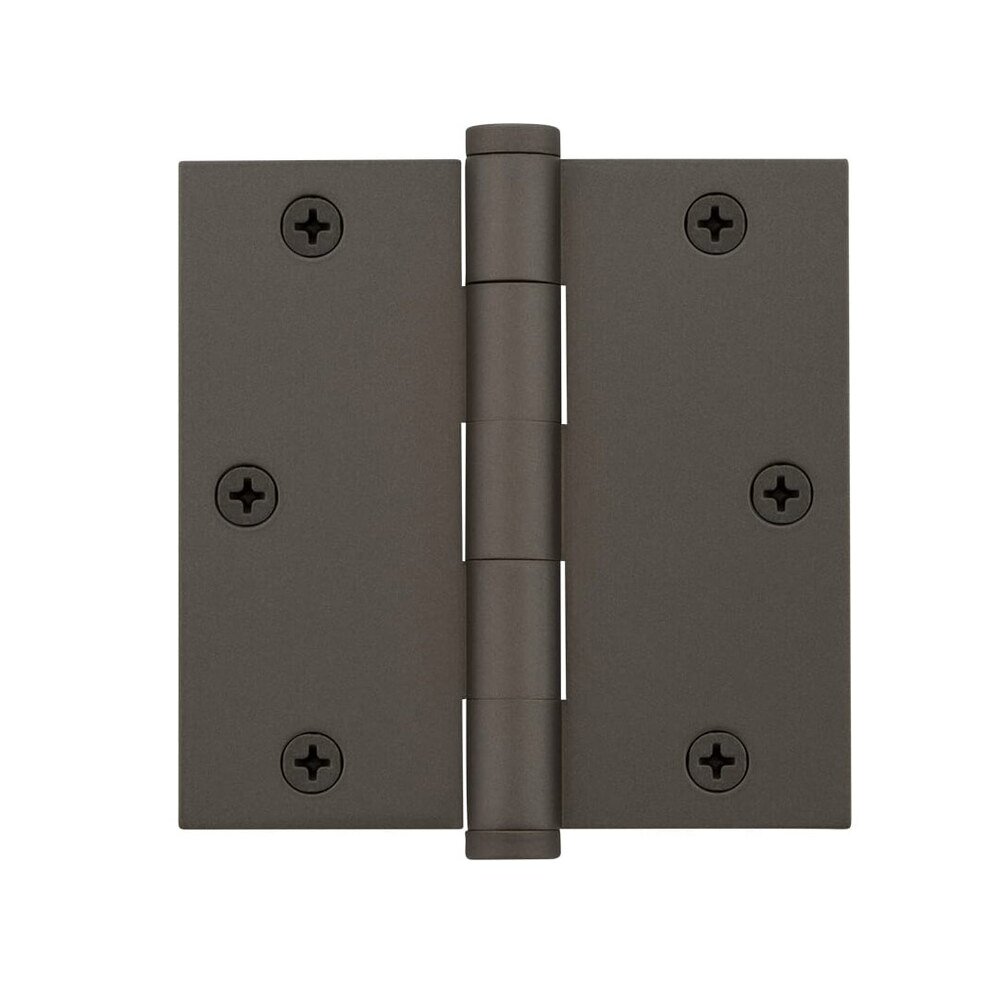 3 1/2" Button Tip Residential Hinge with Square Corners in Titanium Gray (Sold Individually)