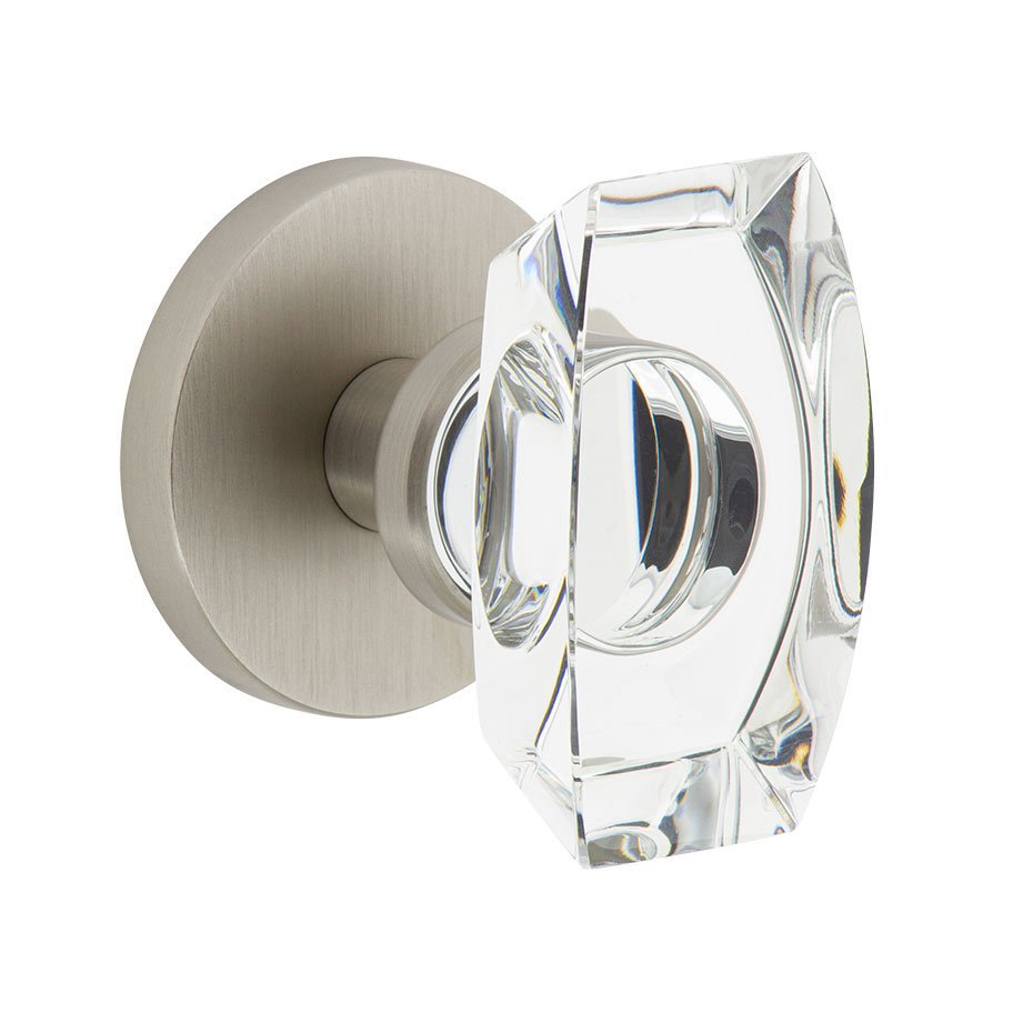 Complete Passage Set - Circolo Rosette with Stella Crystal Knob in Satin Nickel