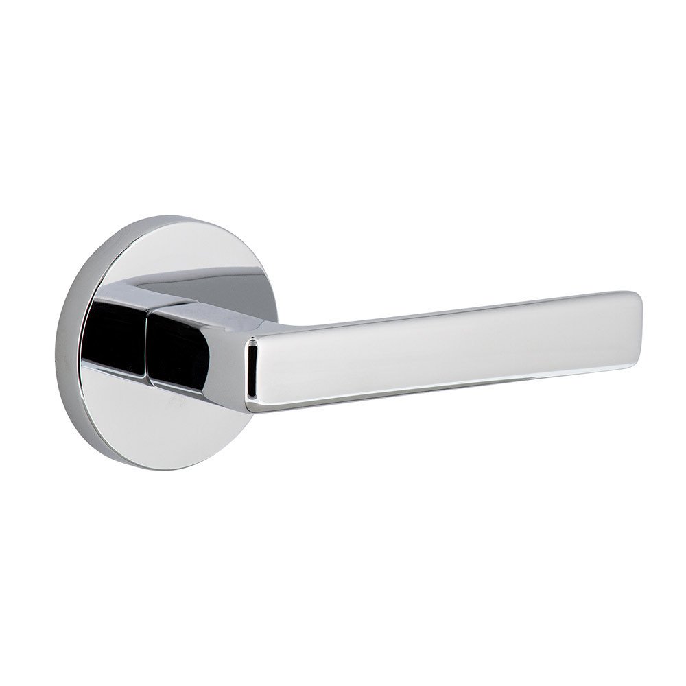 Complete Passage Set  - Circolo Rosette with Right Handed Lusso Lever in Bright Chrome