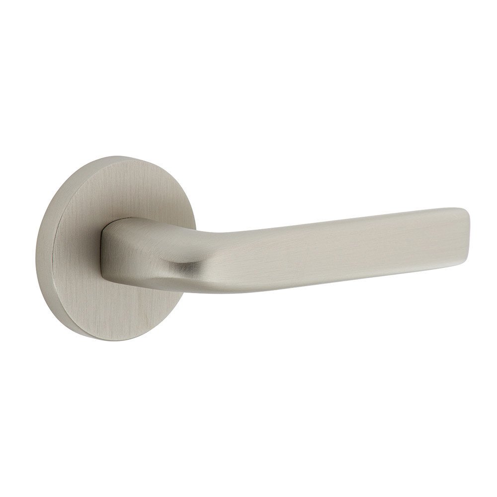 Complete Passage Set  - Circolo Rosette with Right Handed Bella Lever  in Satin Nickel