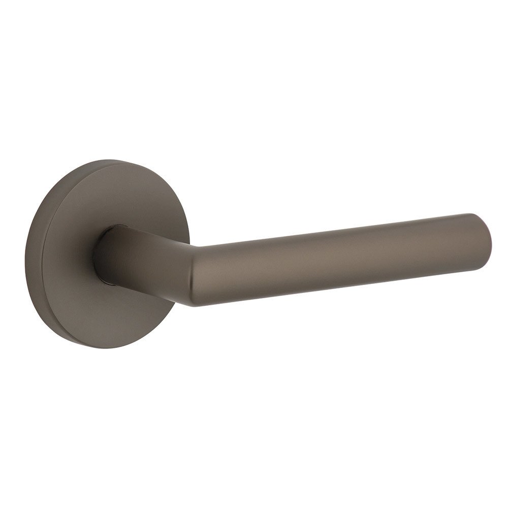 Complete Passage Set  - Circolo Rosette with Right Handed Moderno Lever  in Titanium Gray