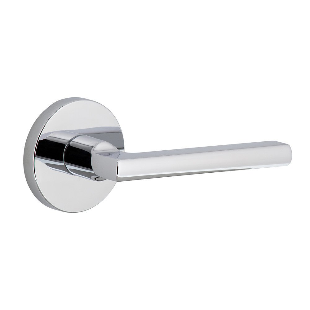 Complete Passage Set  - Circolo Rosette with Right Handed Milano Lever  in Bright Chrome