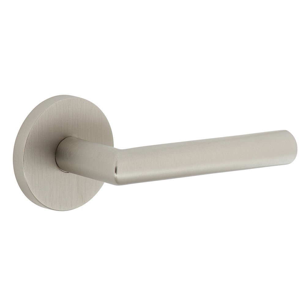Complete Privacy Set - Circolo Rosette with Right Handed Moderno Lever in Satin Nickel