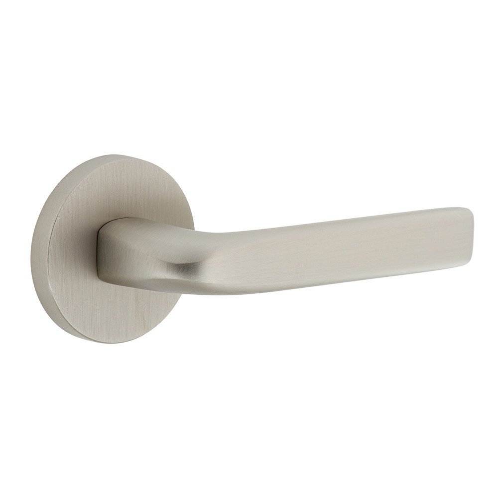 Complete Privacy Set - Circolo Rosette with Right Handed Bella Lever  in Satin Nickel