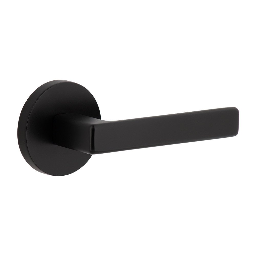 Single Dummy - Circolo Rosette with Right Handed Lusso Lever in Satin Black