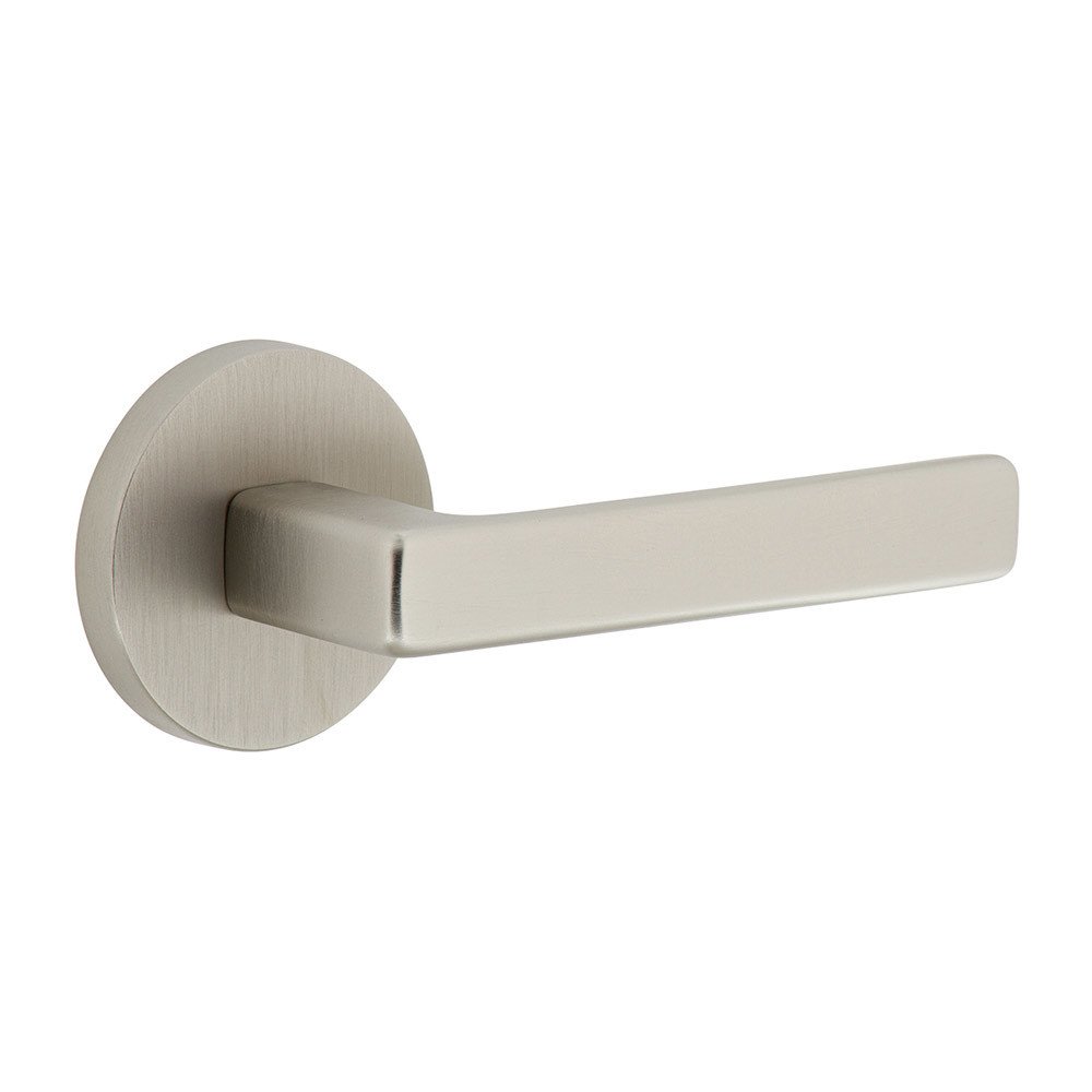 Single Dummy - Circolo Rosette with Right Handed Lusso Lever in Satin Nickel