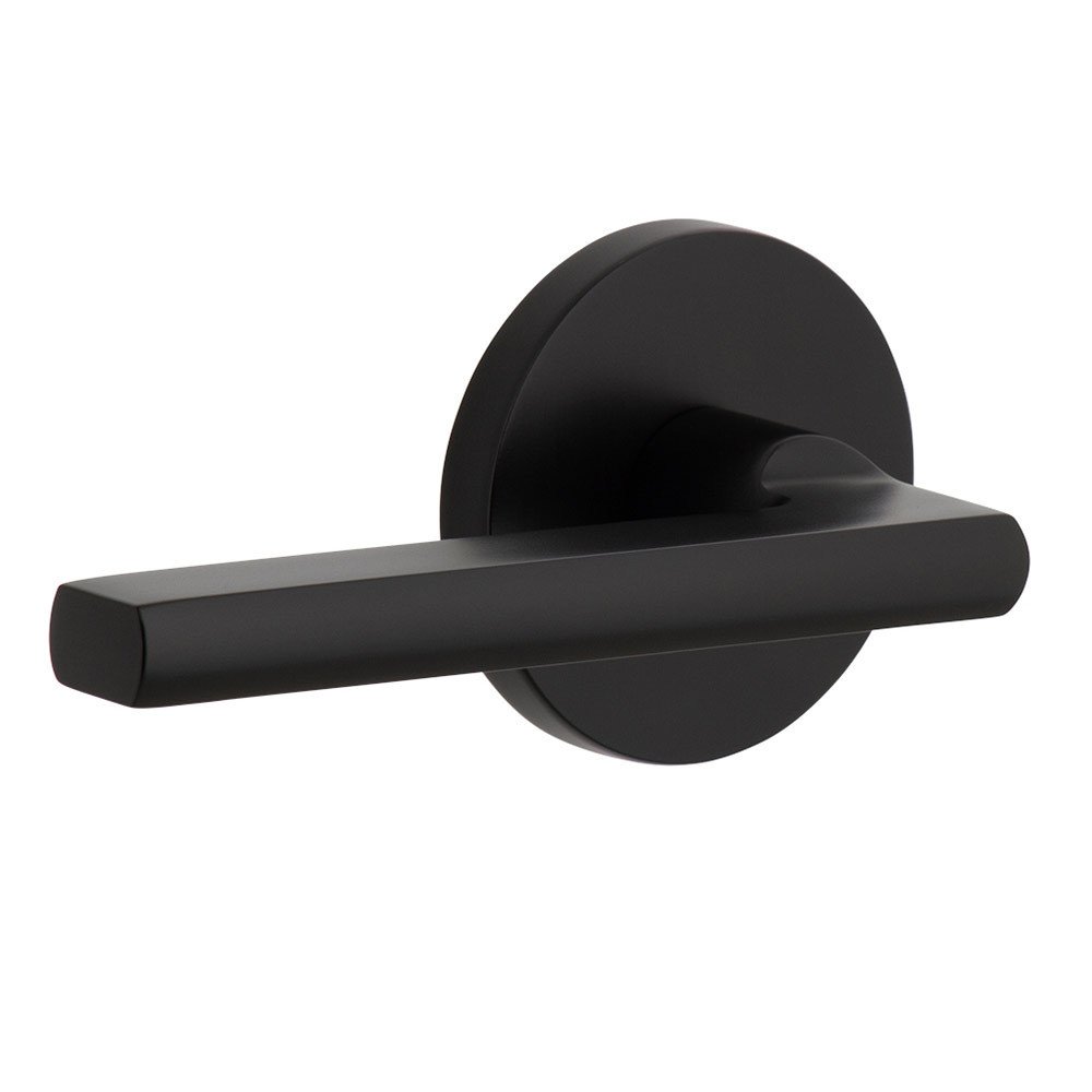 Single Dummy - Circolo Rosette with Left Handed Milano Lever in Satin Black