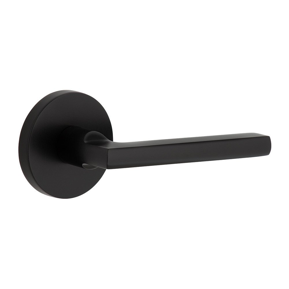 Single Dummy - Circolo Rosette with Right Handed Milano Lever in Satin Black