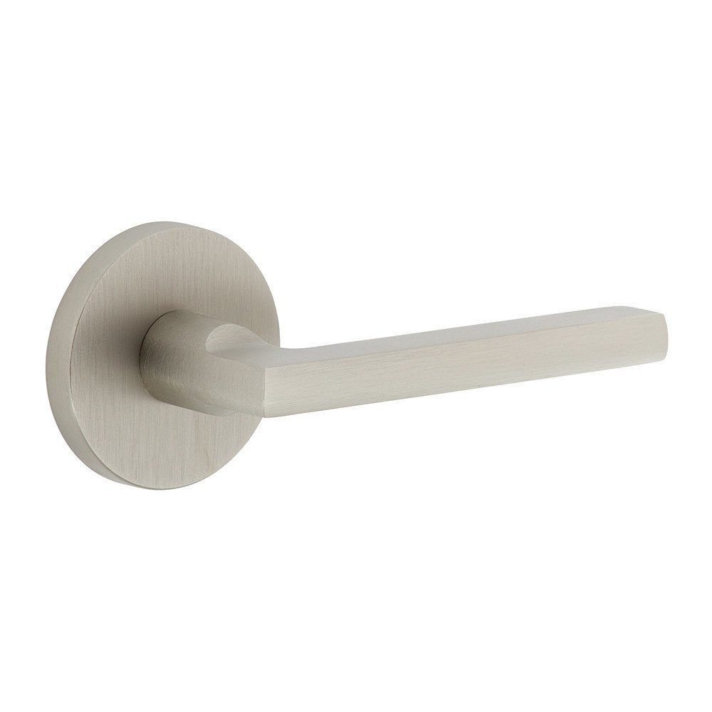 Single Dummy - Circolo Rosette with Right Handed Milano Lever in Satin Nickel