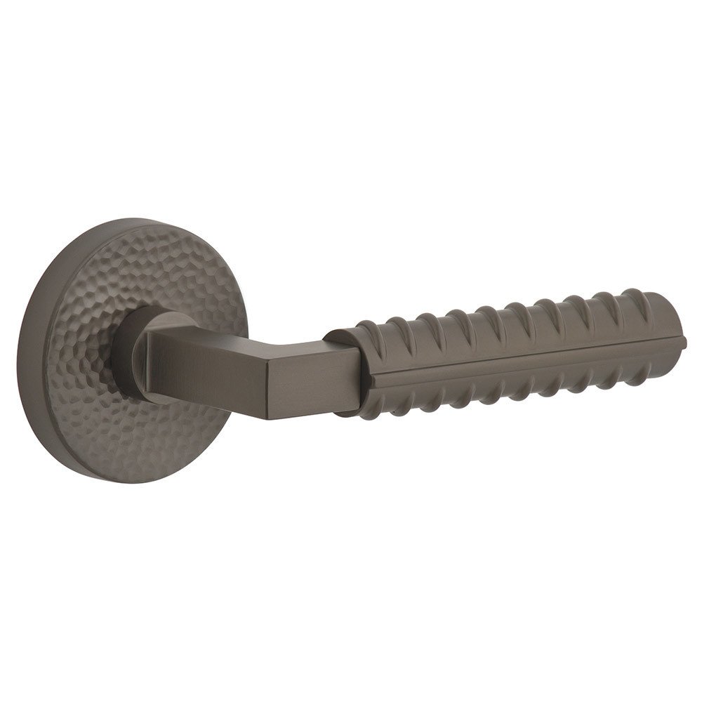 Single Dummy - Circolo Hammered Rosette with Right Handed Contempo Rebar Lever in Titanium Gray