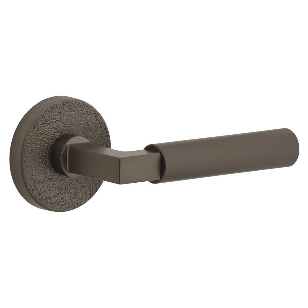 Single Dummy - Circolo Leather Rosette with Right Handed Contempo Smooth Lever in Titanium Gray