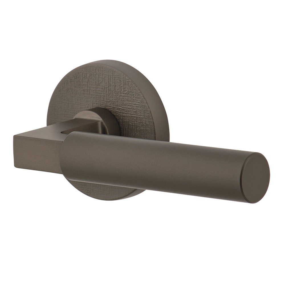 Complete Double Dummy Set - Circolo Linen Rosette with Right Handed Contempo Smooth Lever in Titanium Gray