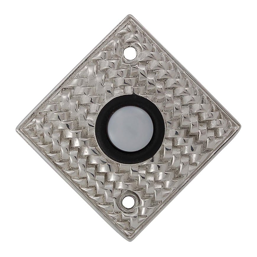 Door Bells Collection Cestino Weave Design in Polished Silver