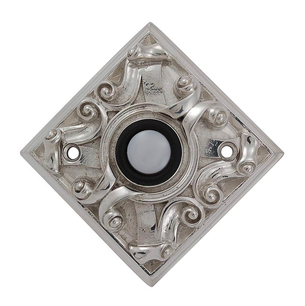 Diamond Sforza Ornate Design in Polished Silver