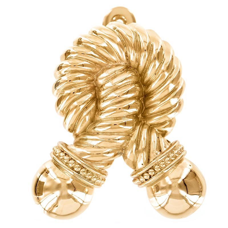 Door knockers Collection - Twisted Equestre Rope in Polished Gold