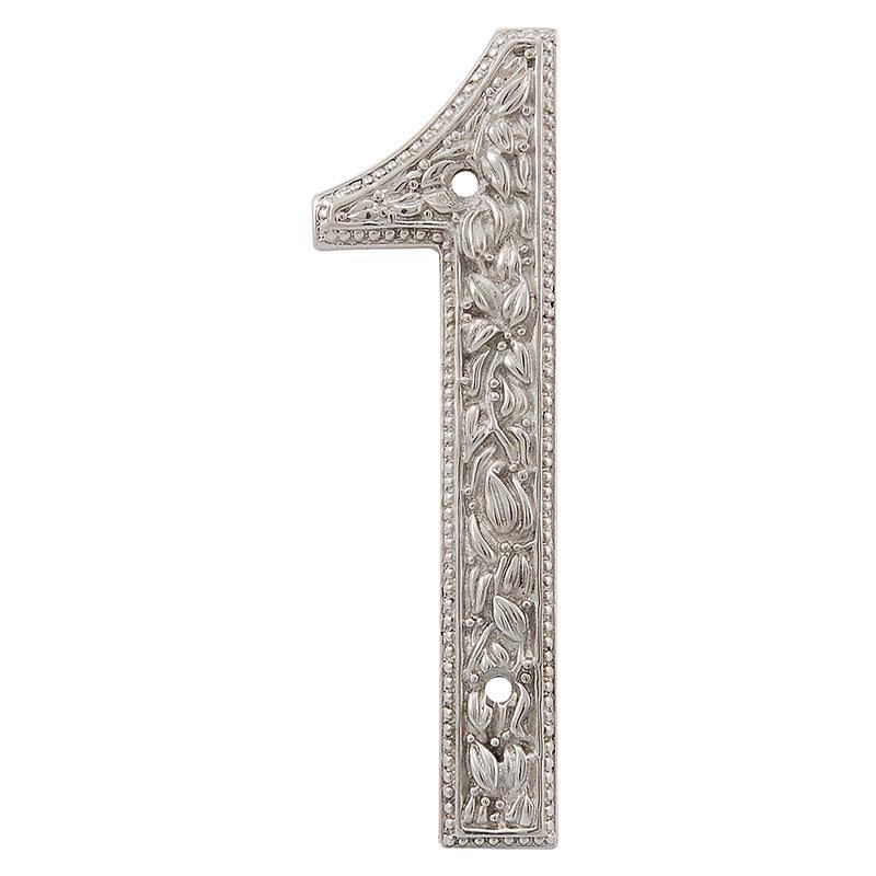 1 Number in Polished Silver