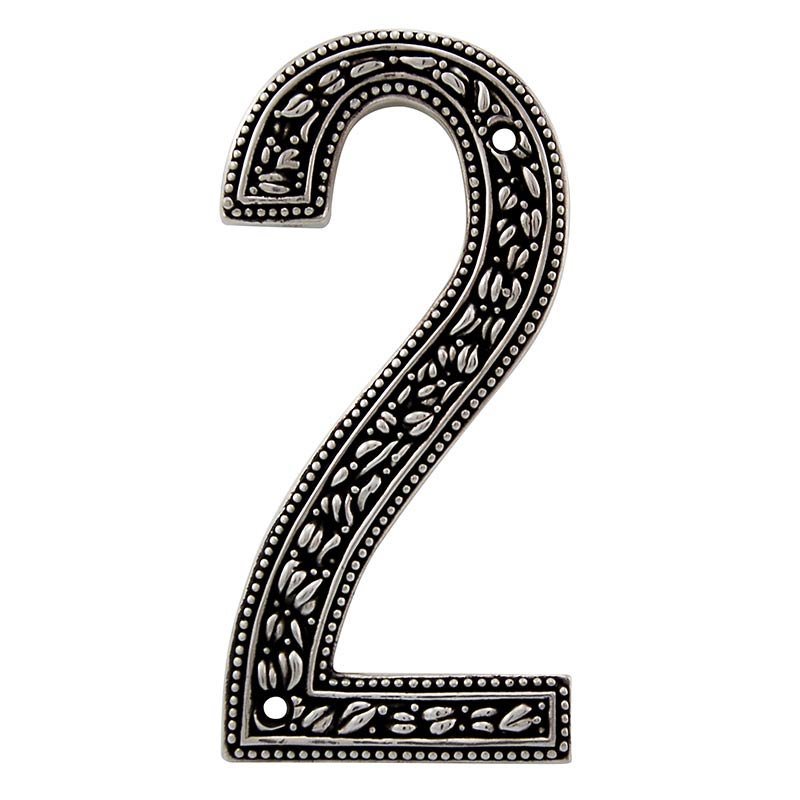 2 Number in Antique Silver