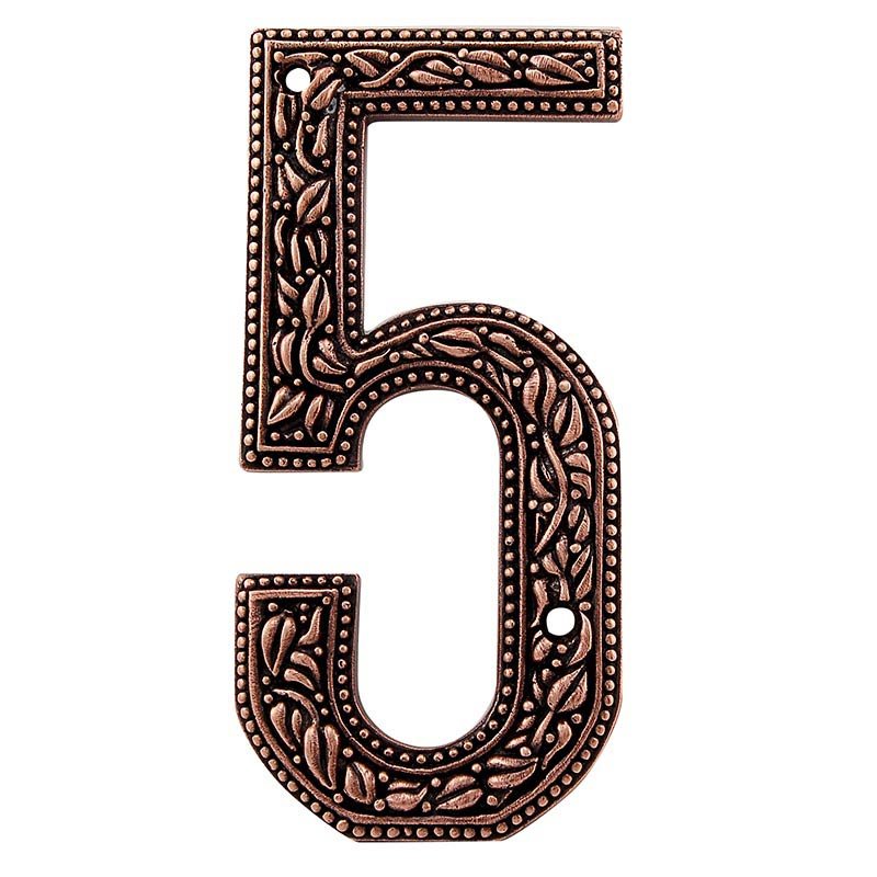 5 Number in Antique Copper
