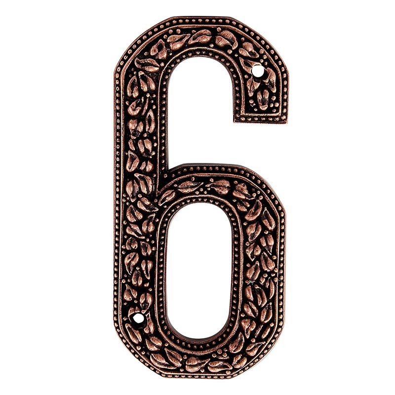 6 Number in Antique Copper
