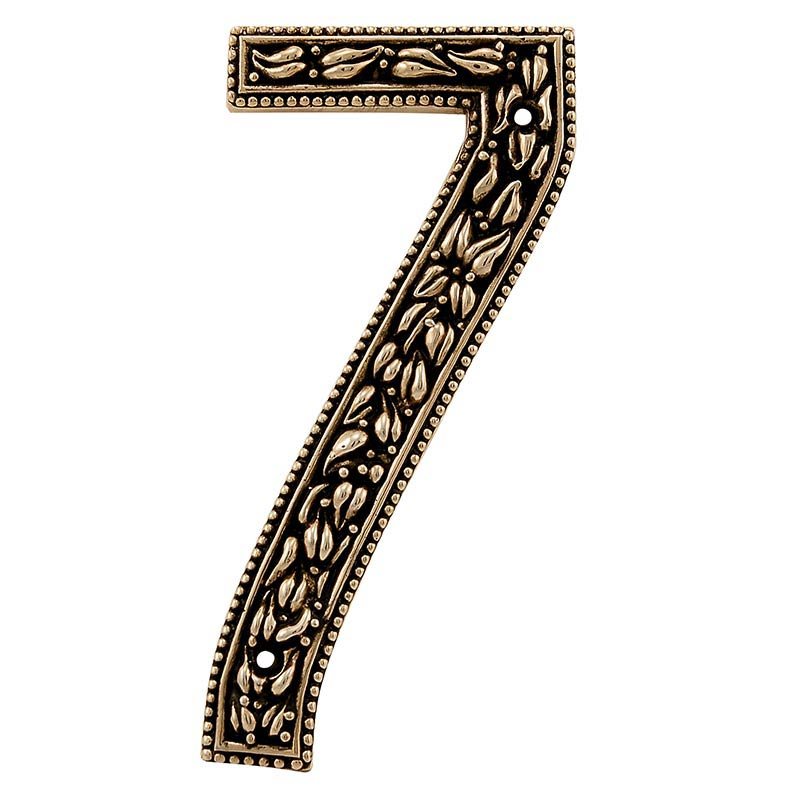 7 Number in Antique Gold