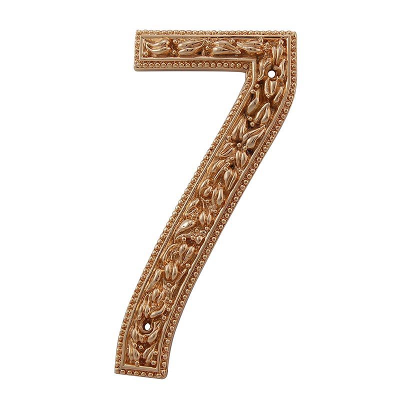 7 Number in Polished Gold