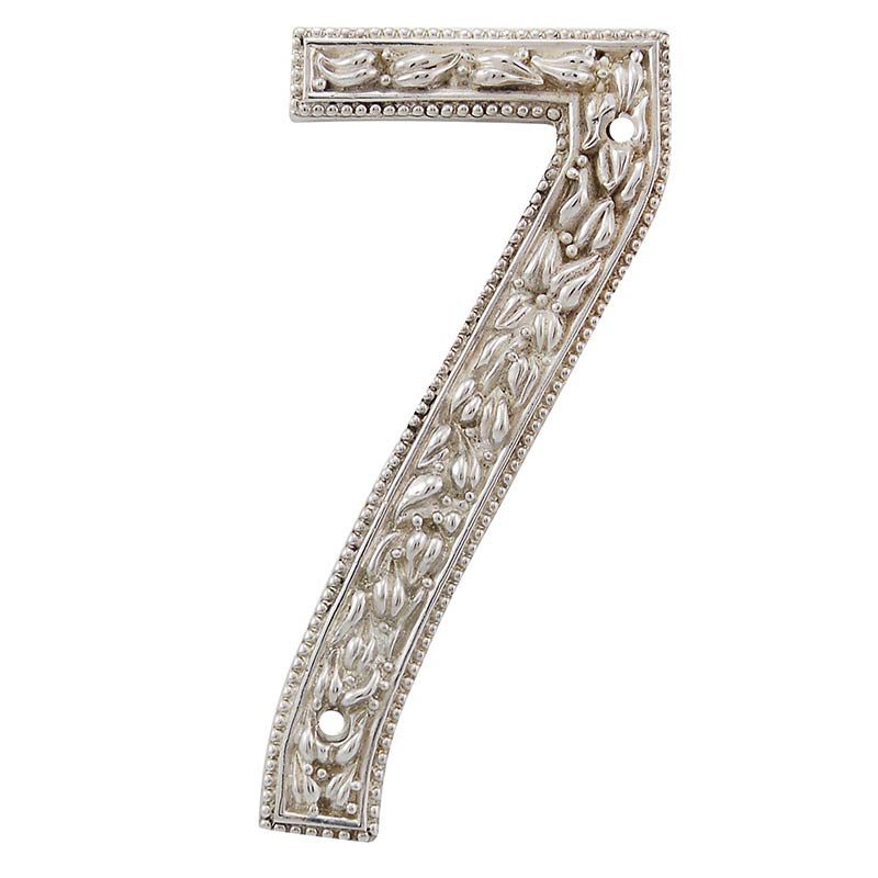 7 Number in Polished Silver