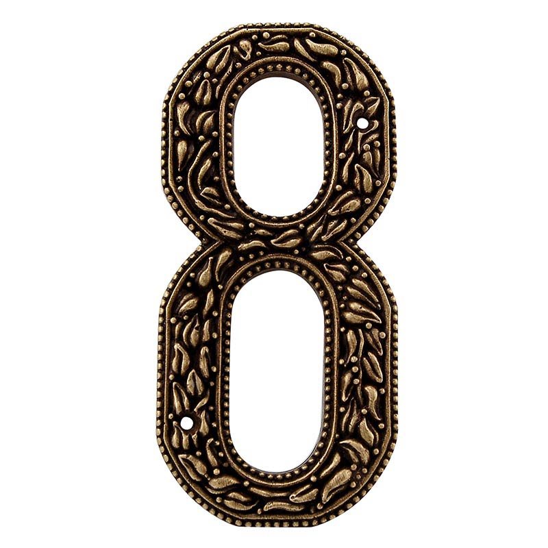 8 Number in Antique Brass