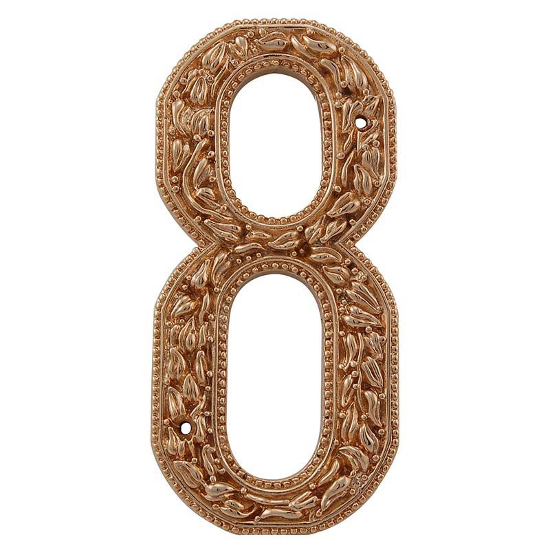 8 Number in Polished Gold