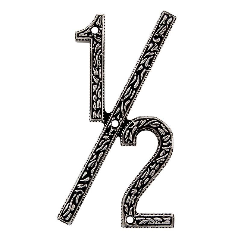 1/2 Number in Antique Silver