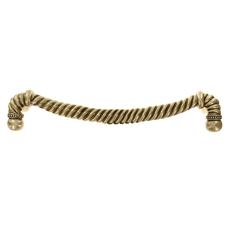 12" Centers Rope Oversized Pull in Antique Brass