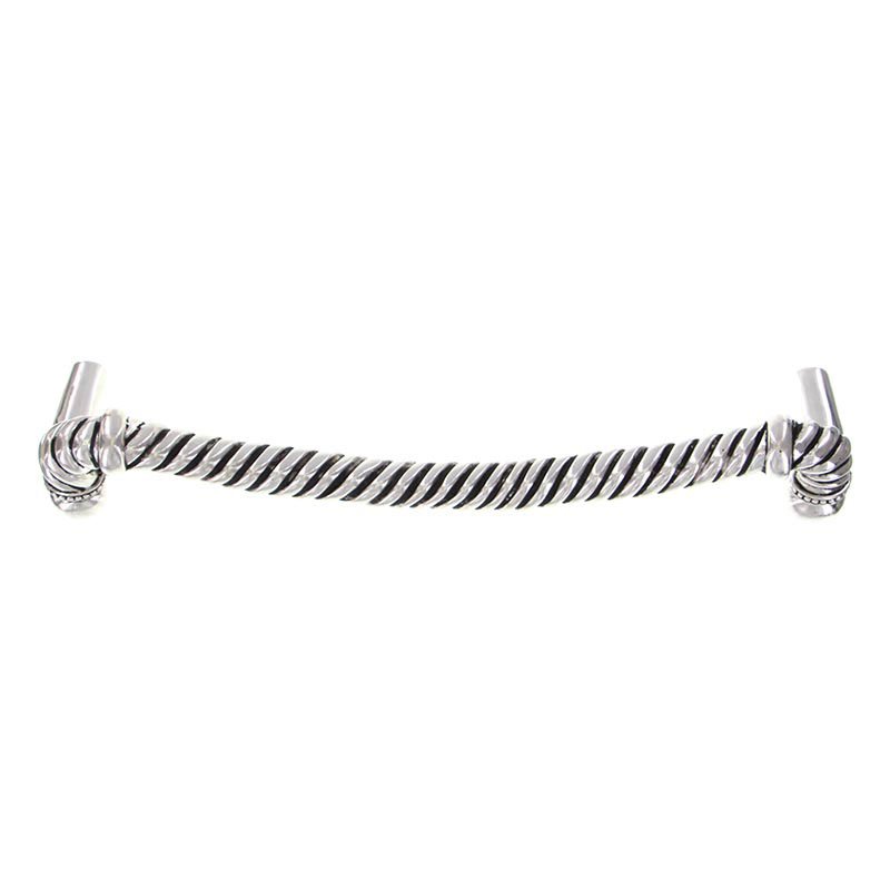 12" Centers Rope Oversized Pull in Antique Silver